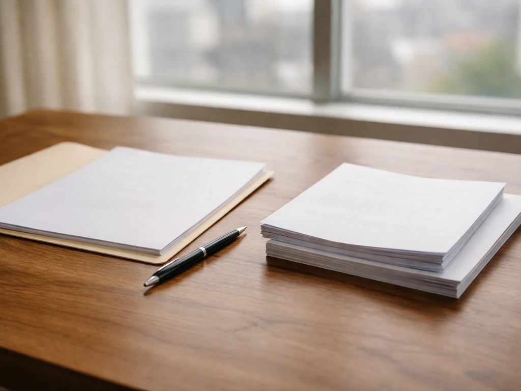 Simple desk scene with printed financial documents and a pen, suggesting changing private company valuations.