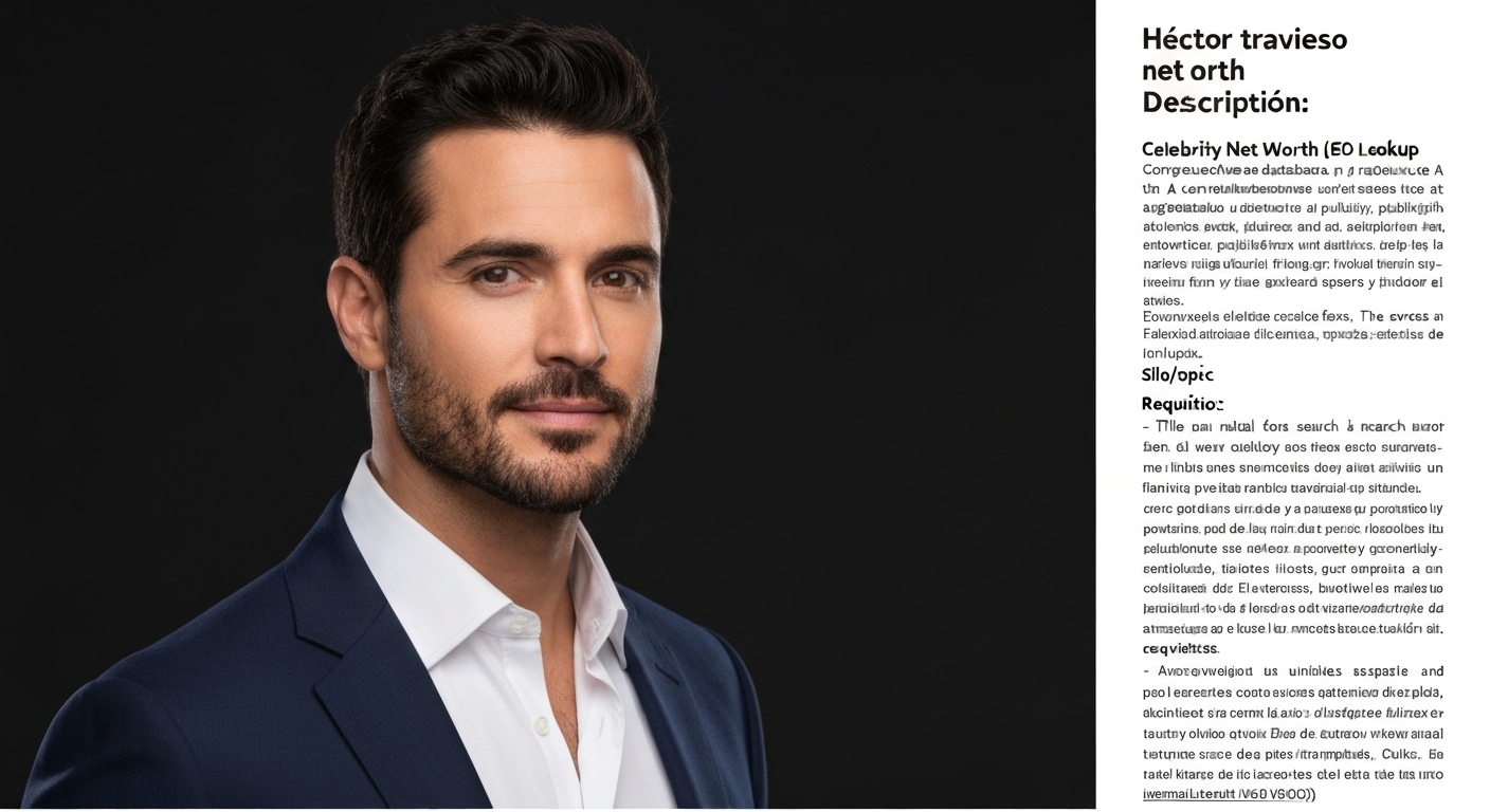 Press portrait of Héctor Travieso, Puerto Rican TV host and actor (for article header)
